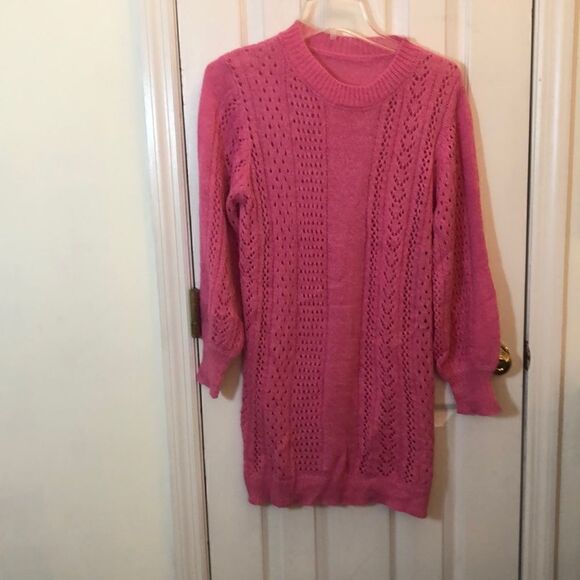 Tunic/Dress/Sweater Med Beautiful Knit Pit to Pit 19 1/2"Size Small Preworn - Picture 1 of 14